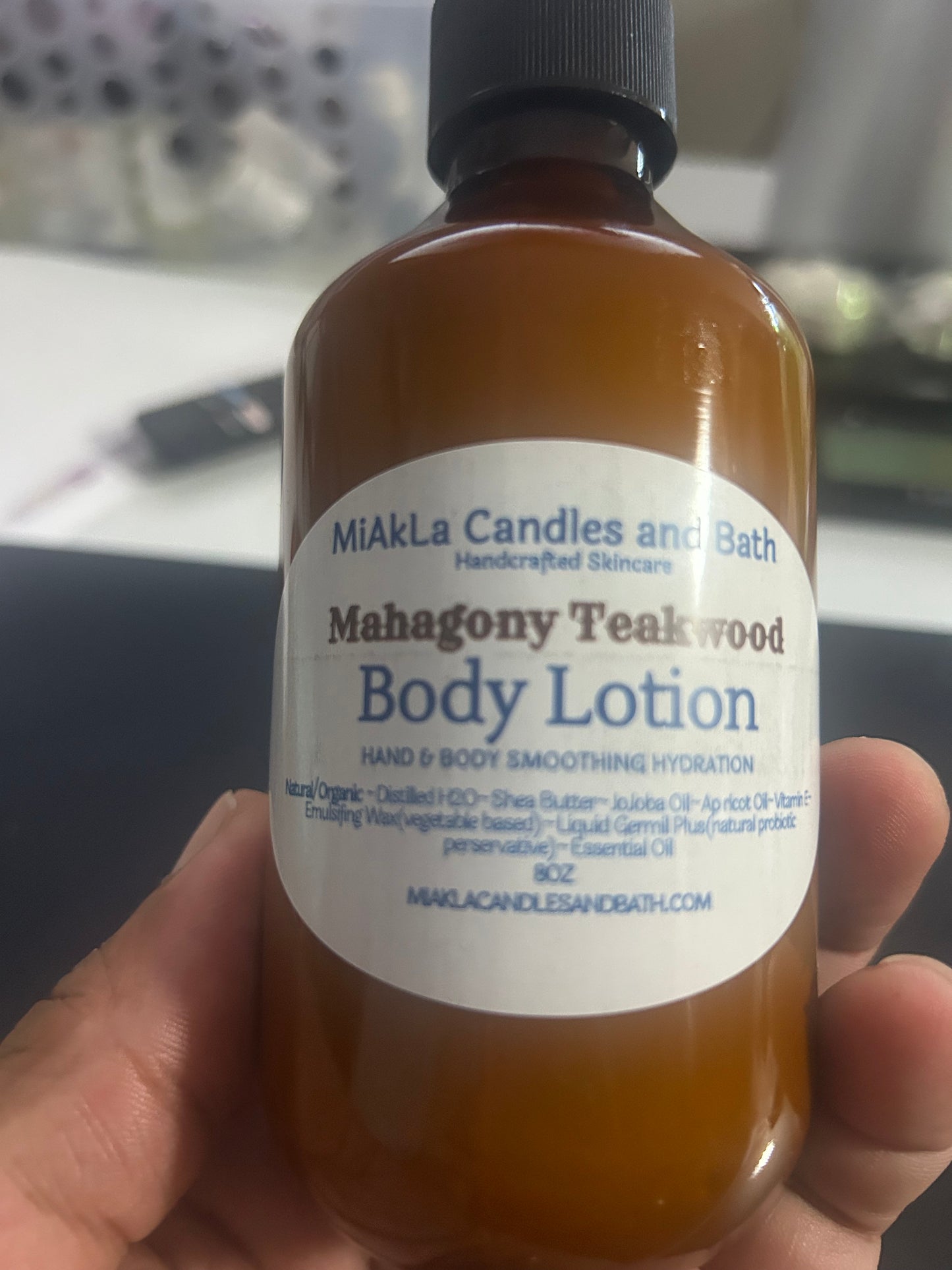 Mahogany Teakwood scented lotion